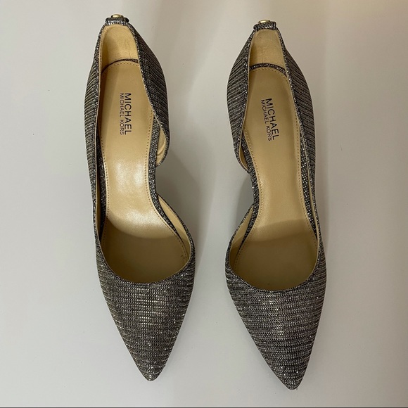 Micheal Kors Women’s Nathalie Flex High Pump Glitter Chain Mesh - Picture 5 of 9